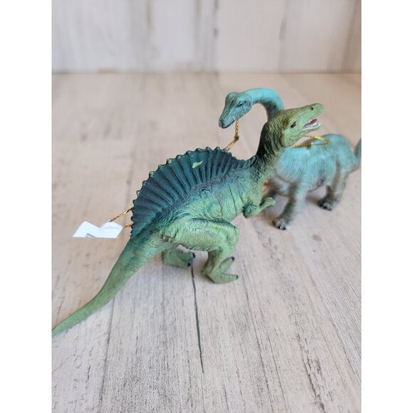 Kurt Adler spinosaurus bronchosaurus dinosaur ornament xmas set - Picture 3 of 8